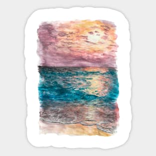 Sea. Sunset Sticker